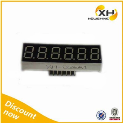 DIP FND Red Blue Numeric 0.36 inch 6 digit 7 segment led display